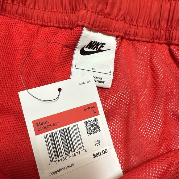 Nike Woven Flow Summer Hoop Shorts DV9605-657 Black Red Men's Size L - Picture 5 of 7